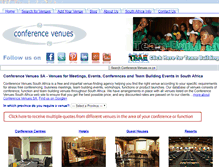Tablet Screenshot of conference-venues.co.za